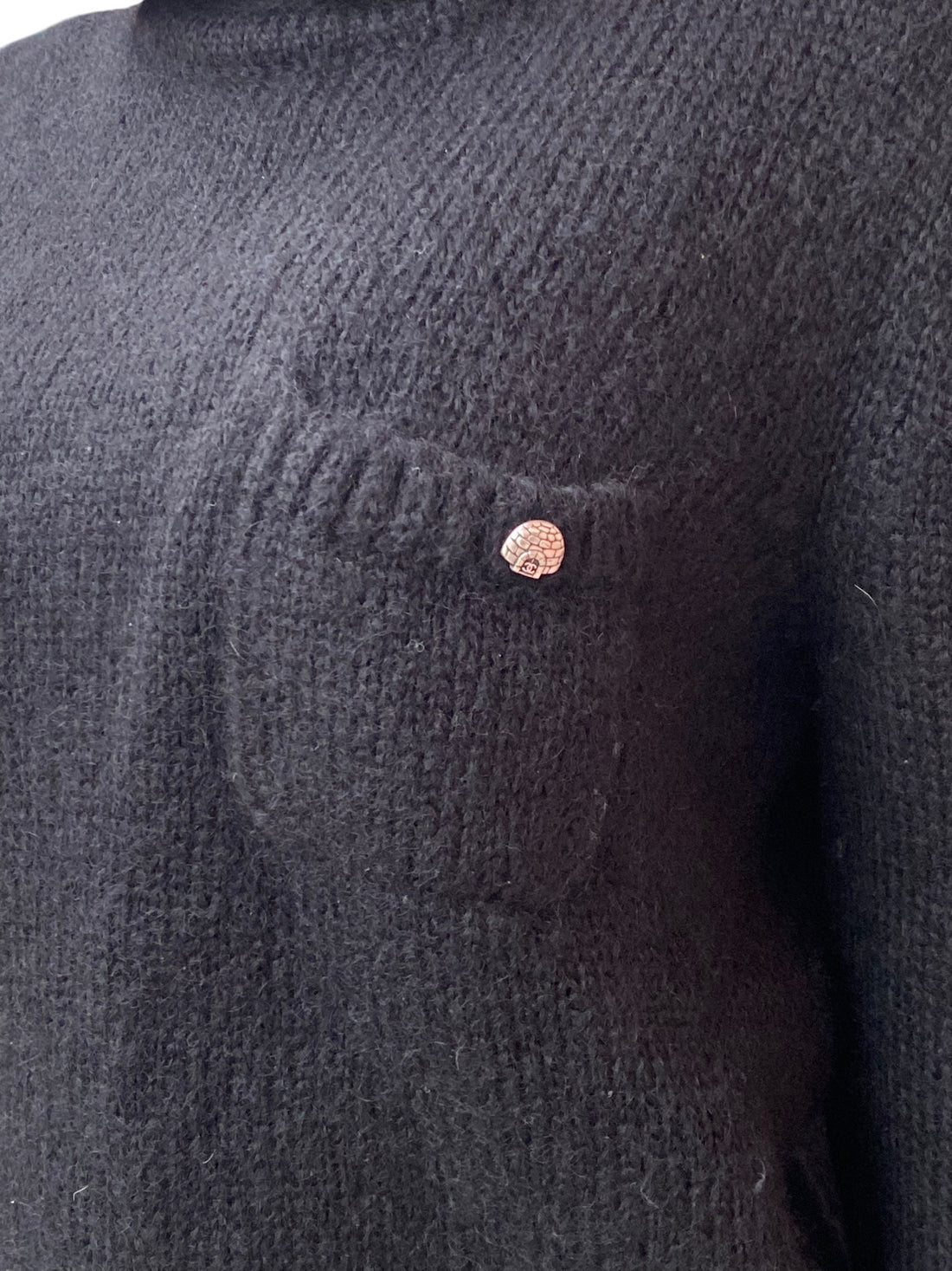 Chanel Black Mohair Blend Turtleneck Sweater - 40 / US 6