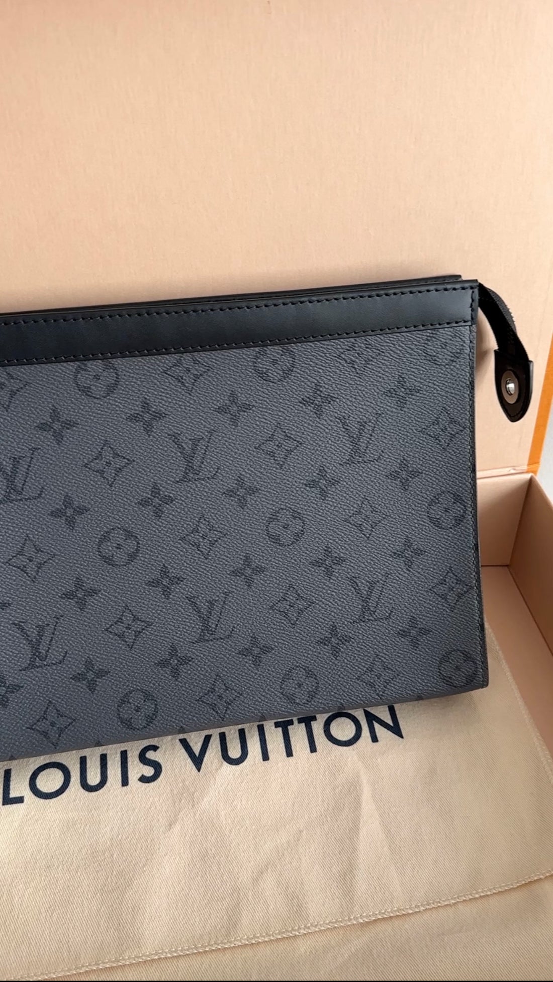 Louis Vuitton Monogram Eclipse Canvas Pochette Voyage MM