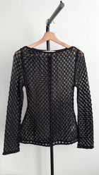 Rohe Black Mesh Long Sleeve Top - 38 / S