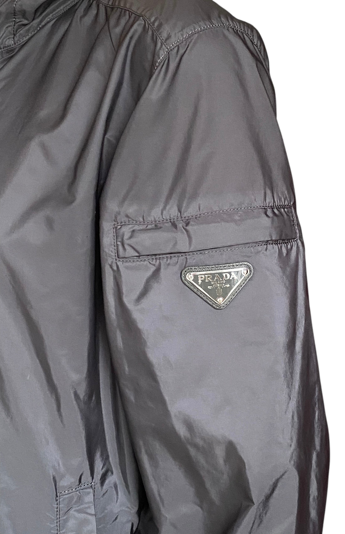 Prada Dark Grey Re-Nylon Rain Parka (Menswear) - S