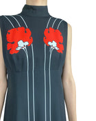 Prada Black Peony Print Maxi Dress - IT 44 / US 8