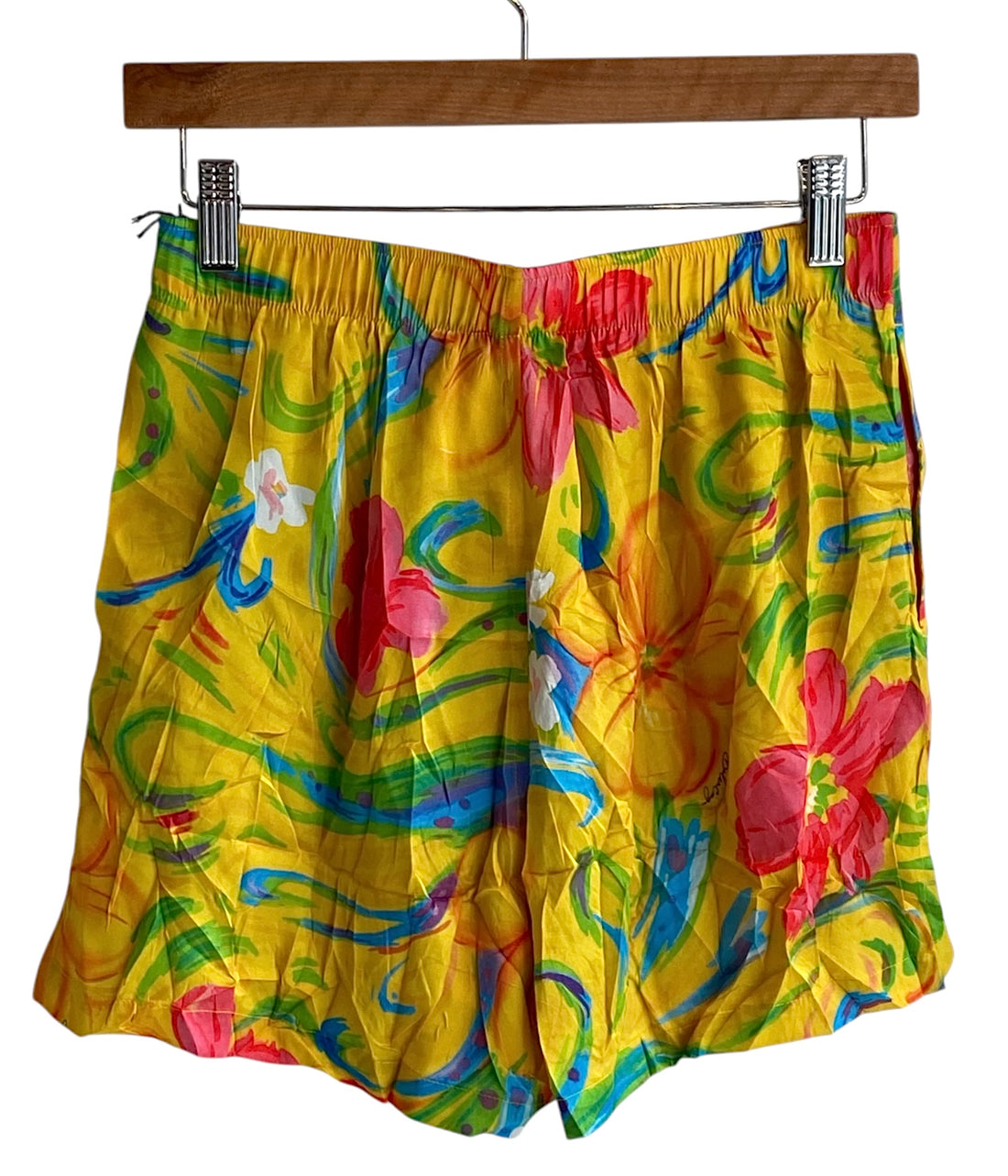 Balenciaga Satin Floral Print Shorts