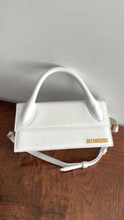 Jacquemus Le Chiquito Long White Two Way Top Handle Crossbody Bag