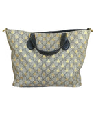 Gucci Gold Metallic Bee Beige GG Supreme Soft Coated Canvas Two Way Tote