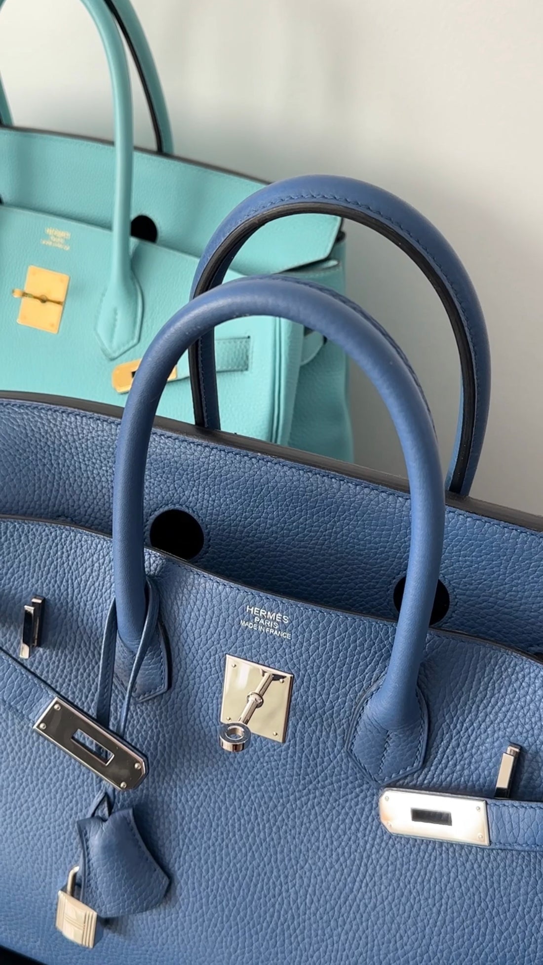 Hermes Birkin 35 Bleu de Galice Blue Clemence PHW Bag