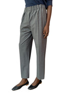 Brunello Cucinelli Grey Gathered High Waisted Wool Trousers - US 6