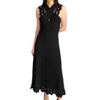 Ulla Johnson Black Fiora Knit Ribbed Gown - M / L