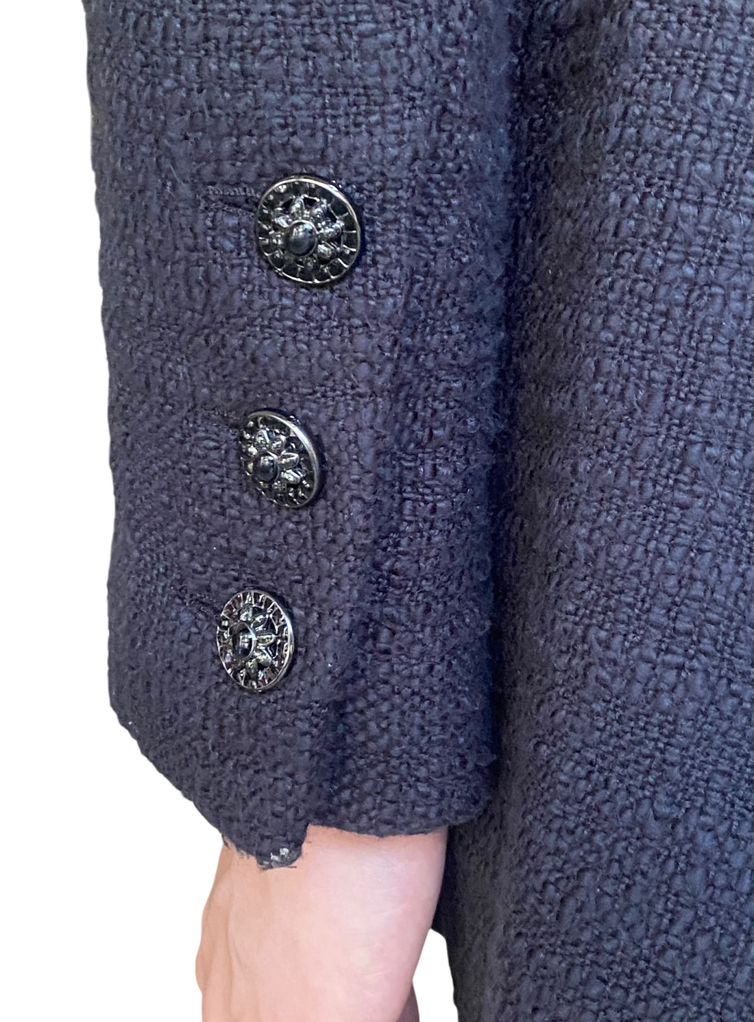 Chanel Black Cotton Bombay 2012 Tweed Blazer - FR 42 / US 6