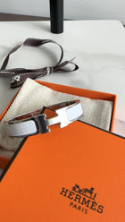 Hermes Clic H Bracelet White / PHW - PM