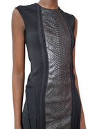 Roberto Cavalli Black Python Panelled Mini Dress - 40 / US 6