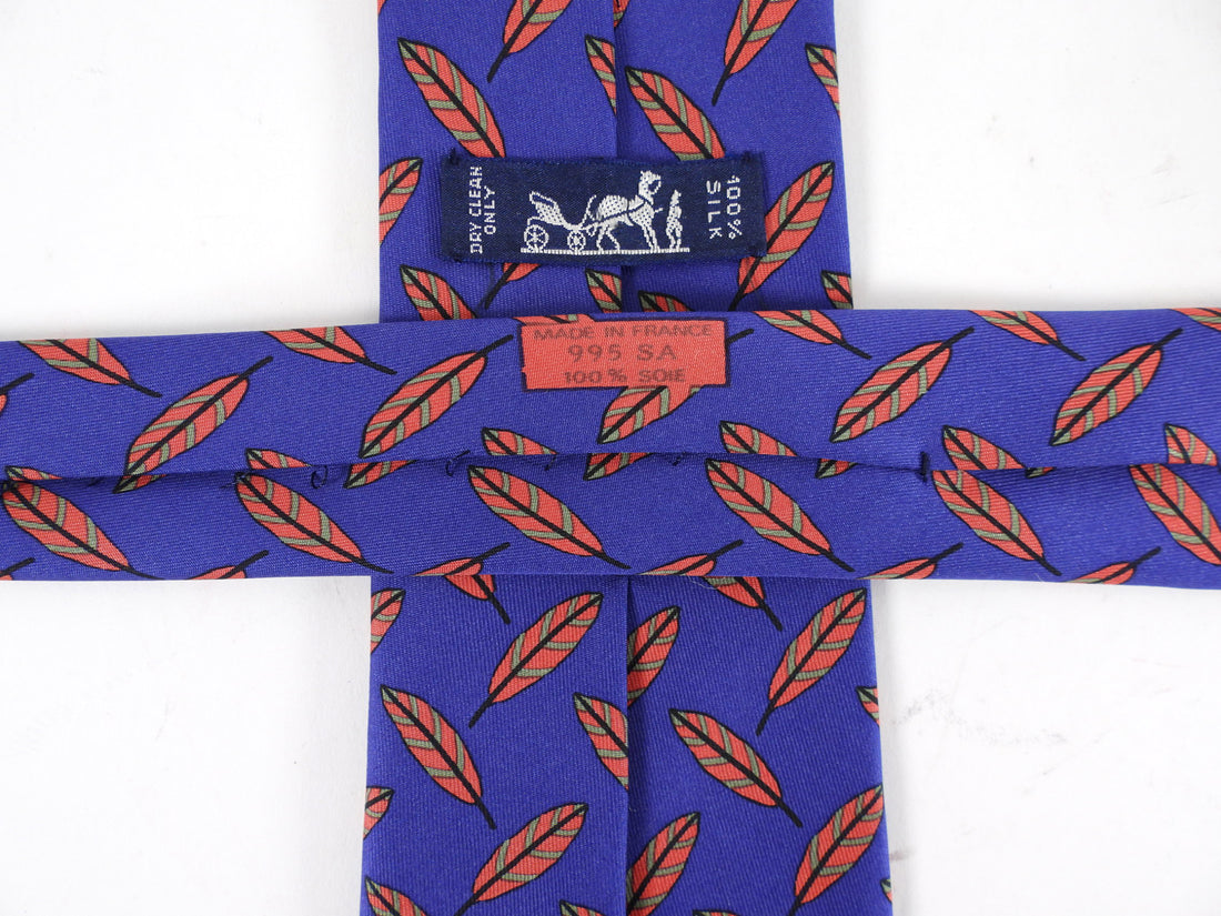 Hermes Vintage Silk Twill Pattern Tie