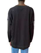 Fabiana Fillipi Black Mesh Overlay Sweater - XXL