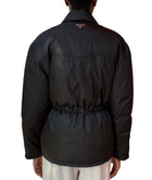 Prada Black Re-Nylon Button Down Padded Jacket - 38