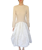 Simkhai Beige Kenlie Knit Bubble Midi Gown - M