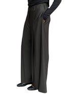 Giorgio Armani Brown Jersey Wide Leg Trousers - 44 / US 8