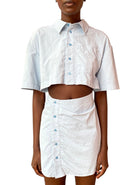 Jacquemus Pale Blue Shirt Cutout Dress - 36