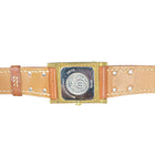 Hermes Vintage 1995 Brown Leather Medor Watch GHW