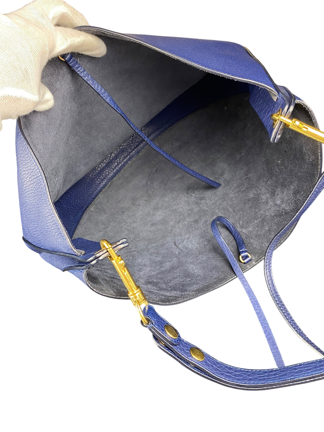 Celine Indigo Large Hobo Shoulder Bag