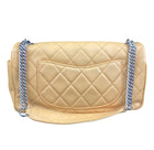Chanel Beige Lambskin Icons Secret Label Shoulder Bag