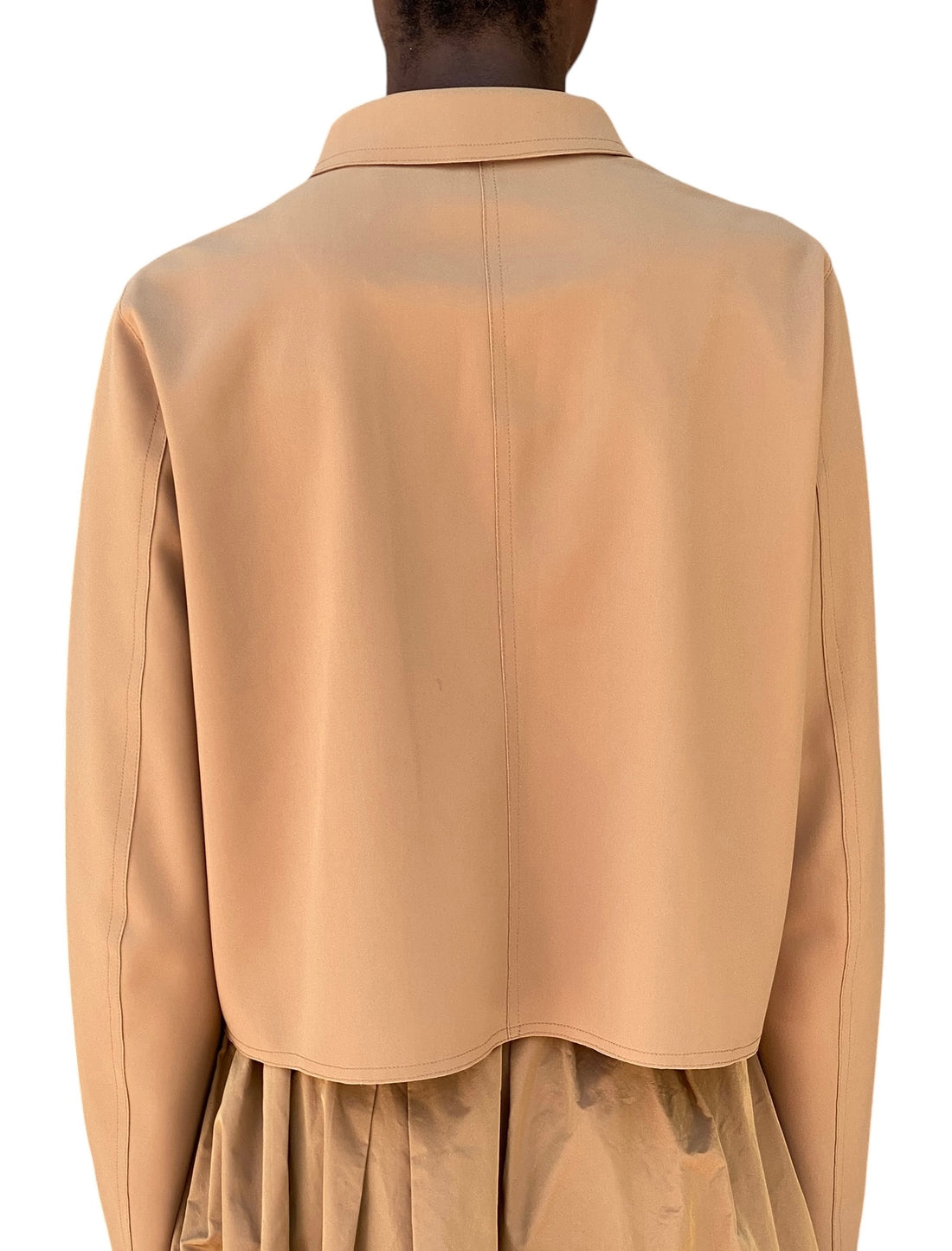 Herno Brown Camel Cropped Jacket - 44 / US 8