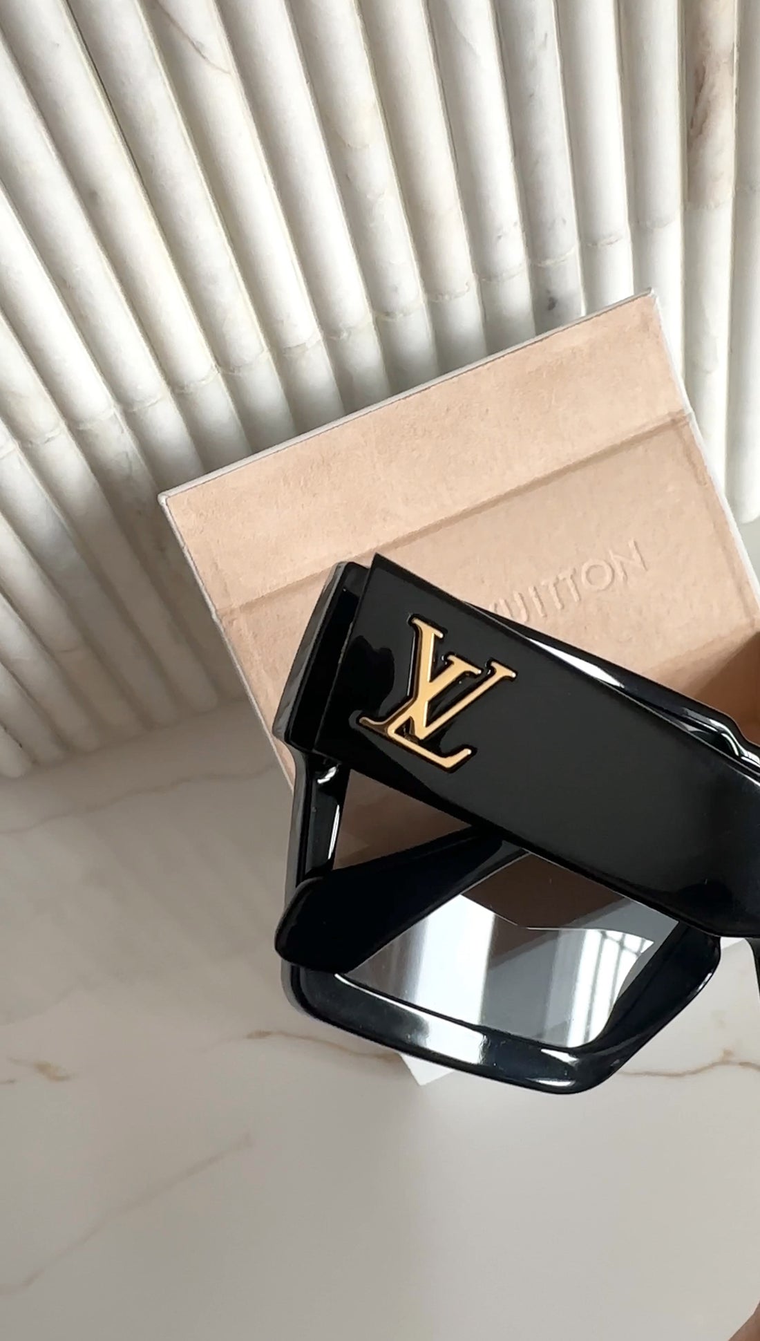 Louis Vuitton Black Acetate Cyclone Crystal Embellished Sunglasses