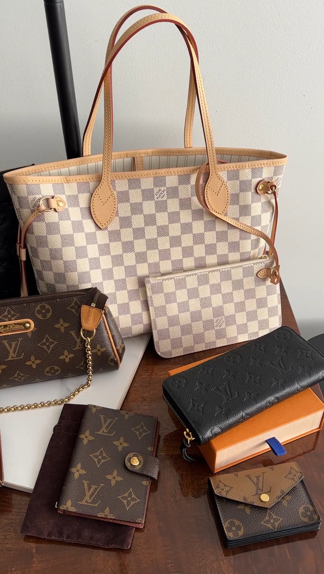 Louis Vuitton Black Monogram Empreinte Leather Clemence Zip Wallet
