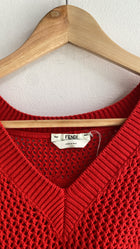 Fendi Red Heart Knit Sweater