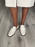 Bottega Veneta Ivory White Leather Astaire Loafer - 39.5