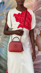 Chanel Paris-Rome Coco Curve Red Leather Vanity Case Bag
