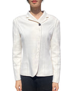 Giorgio Armani Ivory Cashmere Shoulder Pad Blazer - 44 / US 8