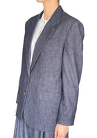 Brunello Cucinelli Dark Blue Single-Breasted Denim Blazer - IT 40 / US 6-8