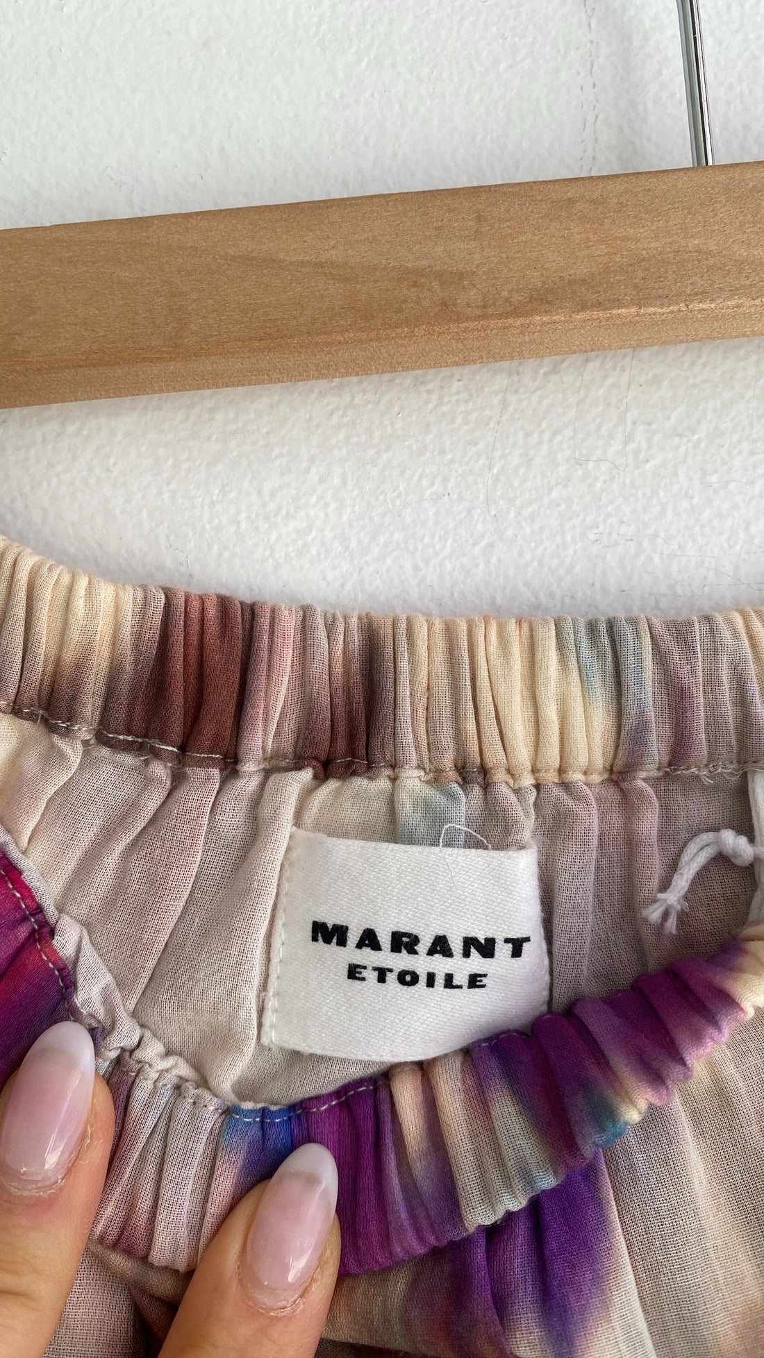 Isabel Marant Etoile Silk Tie Dye Ruffle Skirt