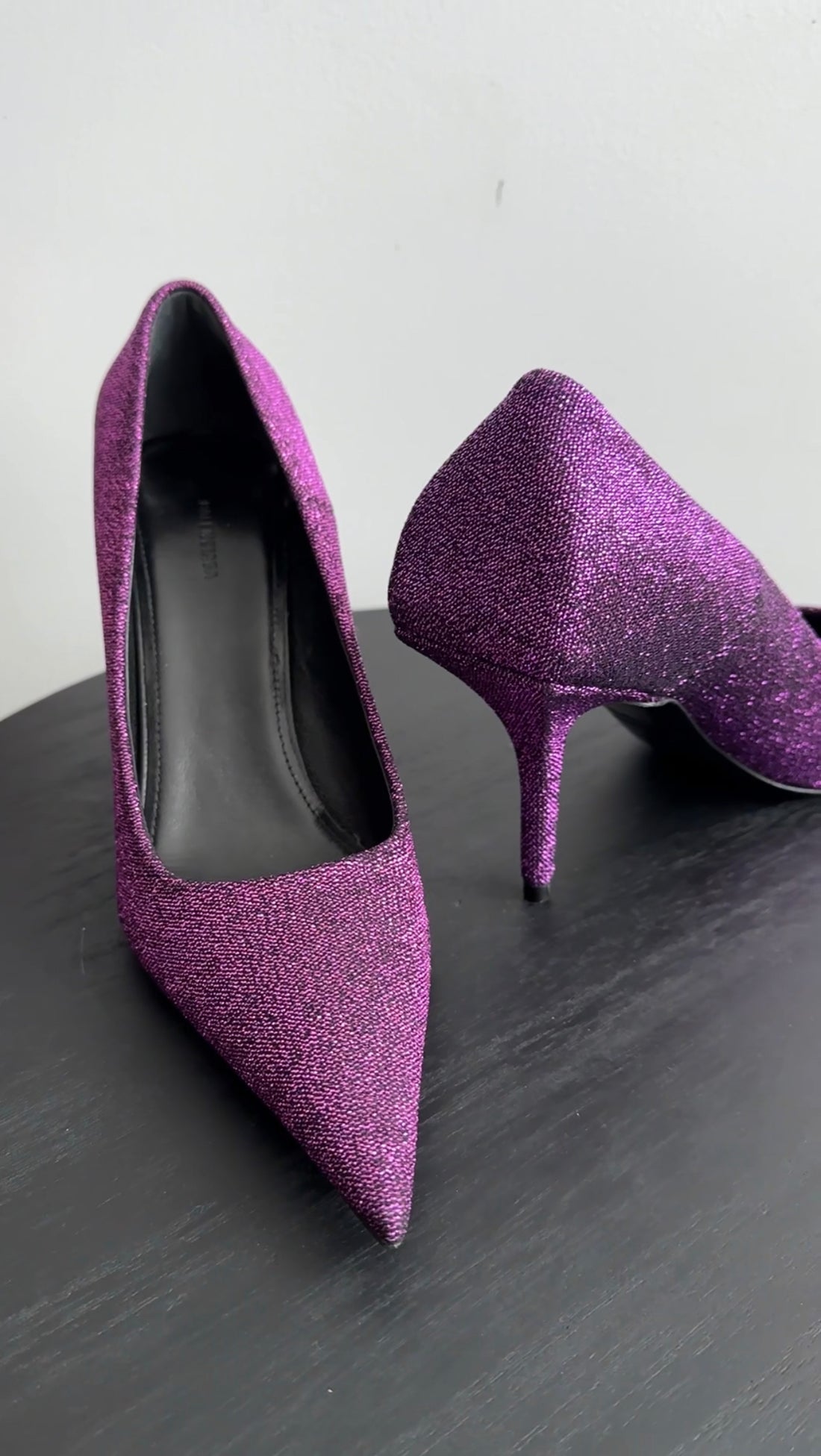 Balenciaga Purple Lurex Shimmer Pumps - 37