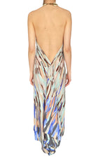Missoni Multicolour Printed Backless Halter Gown - 40 / S / US 4