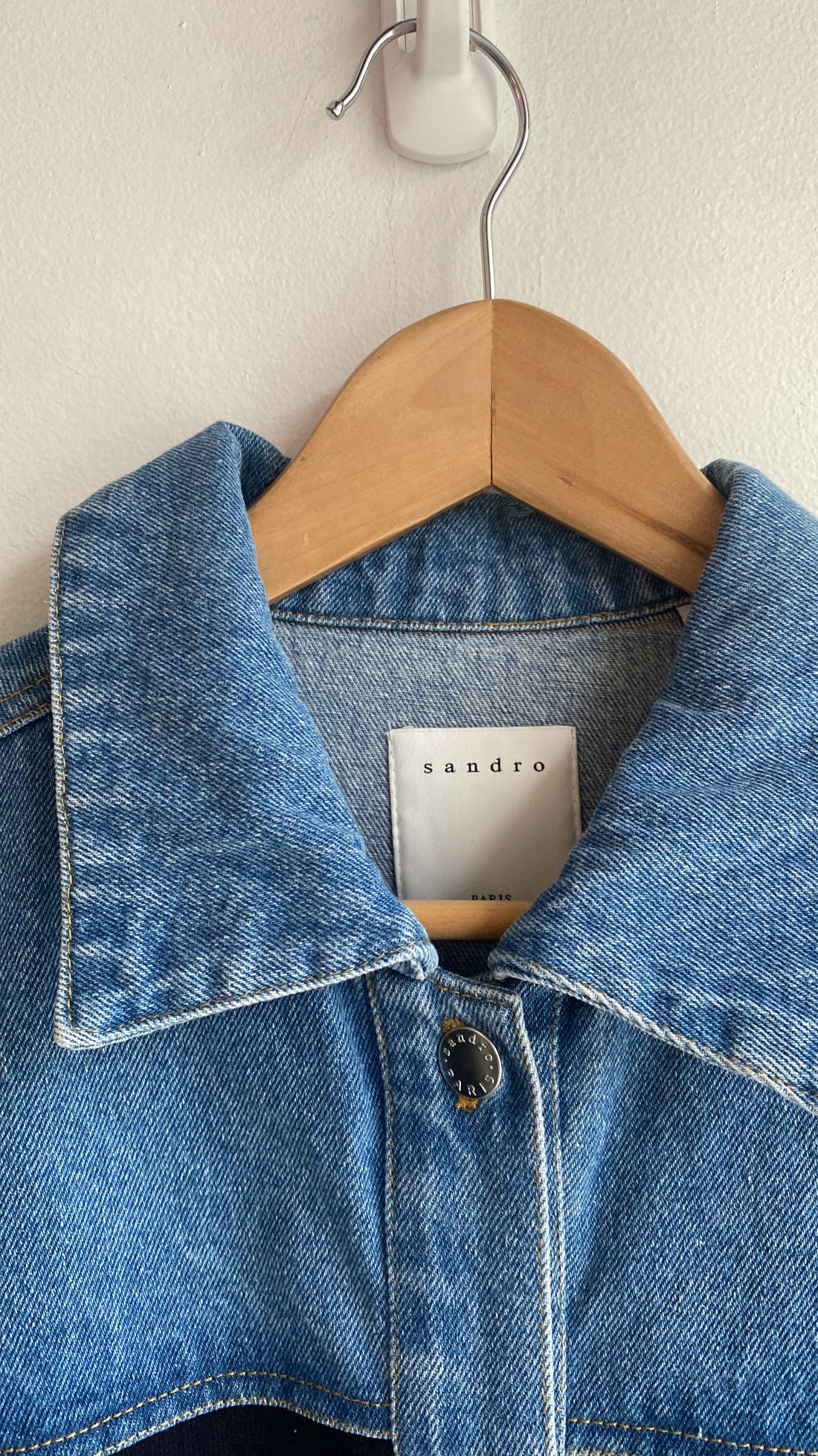 Sandro Denim Combo Jacket