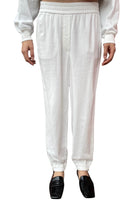 Brunello Cucinelli White Monili Embellished Jogger Pant - M