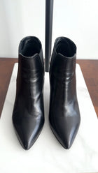 Celine Black Leather Heel Ankle Boots - 7