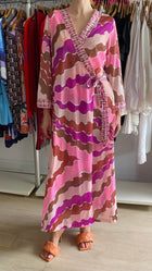 Emilio Pucci Pink Vintage 60’s Form Fit Printed Robe Dress - M / US 6