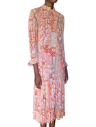 Zimmermann Orange Multi Floral Longsleeve Dress - 1 / M