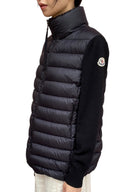 Moncler Black Tricot Padded Cardigan - M / US 6-8