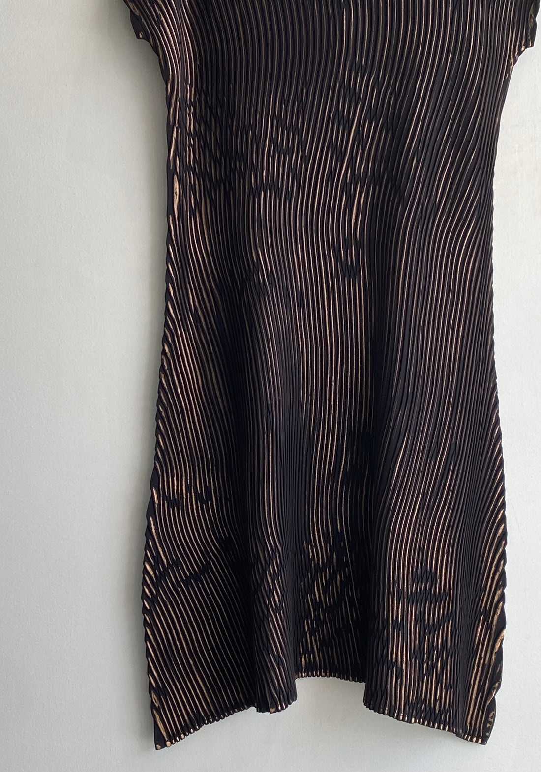 Issey Miyake Bronze Mettalic Sleeveless Dress