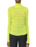 Givenchy Neon Green Mesh Logo Long Sleeve - S