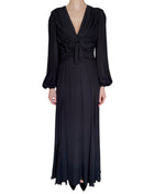 Giambattista Valli Black Bow-Tie Draped Long Sleeve Gown - IT 44 / M / US 6-8