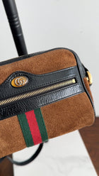 Gucci Brown Suede Ophidia Mini Crossbody Bag