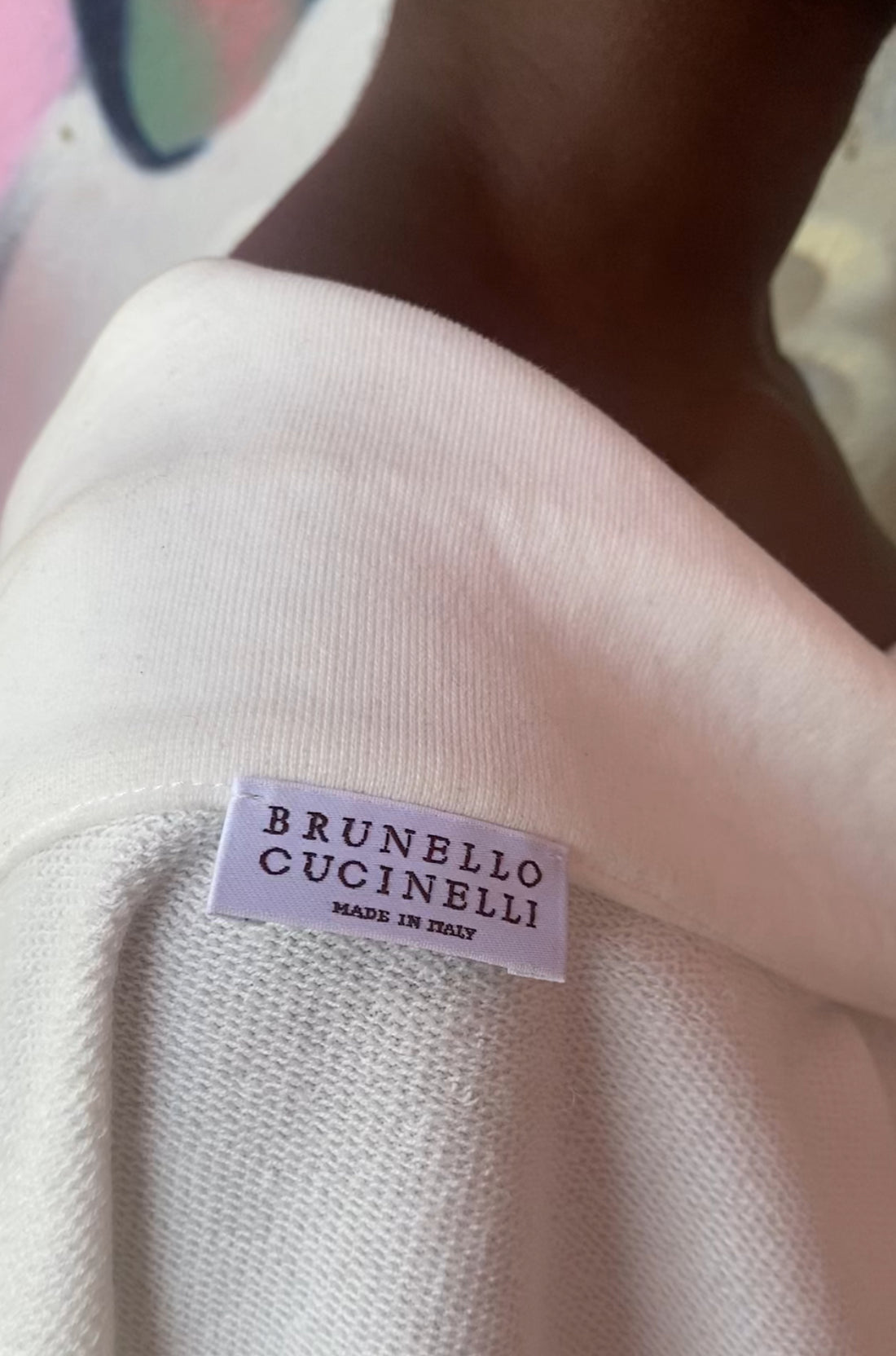 Brunello Cucinelli White Monili Embellished Zip Sweatshirt - M