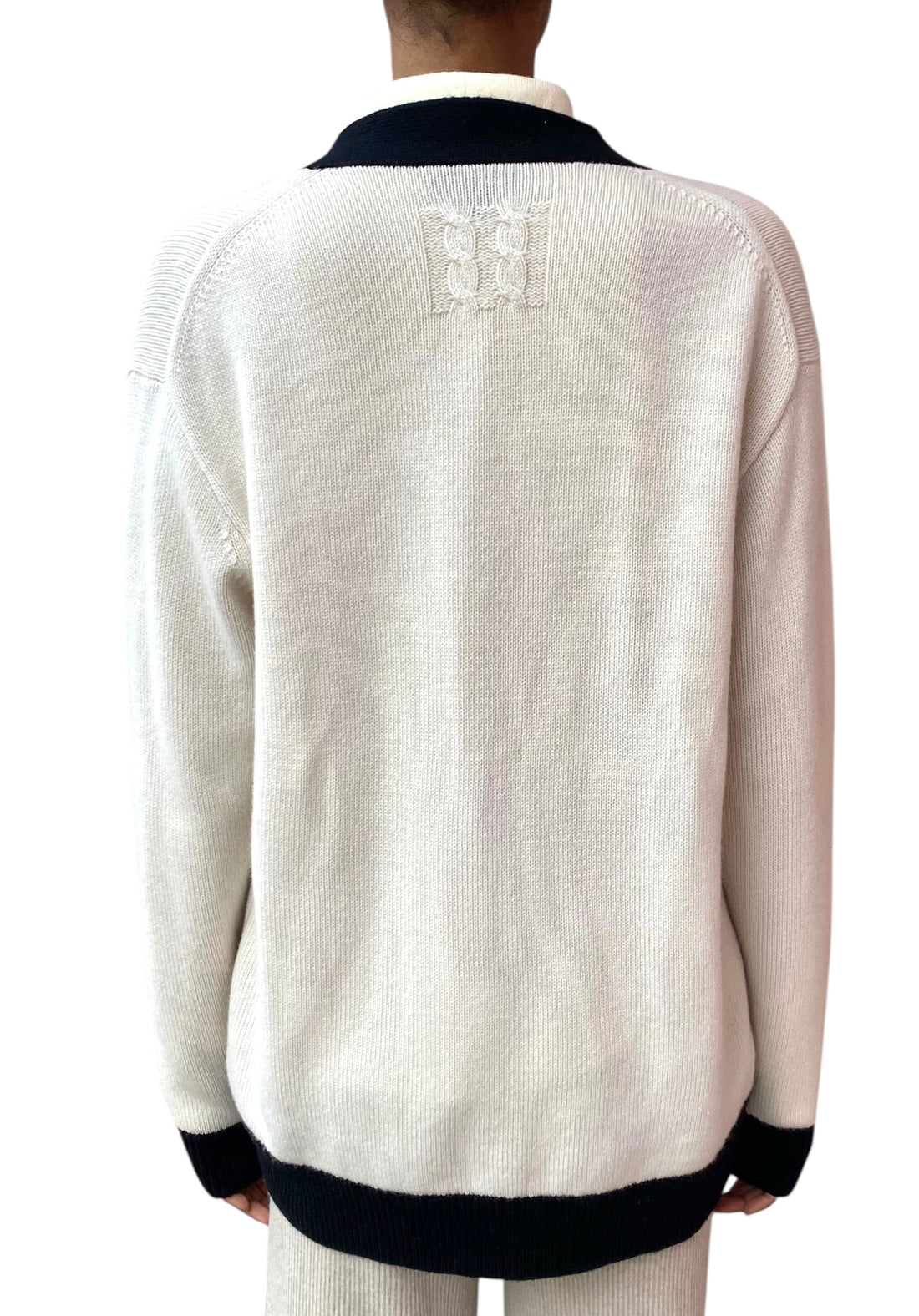 Nili Lotan White Neshat Cashmere Cardigan - M