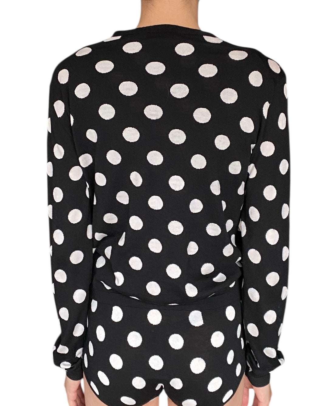 Dolce & Gabbana Black Polka-Dot 3pc Cardigan Set - 42 / US 6