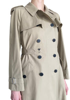 Christian Dior Beige Cotton Gabardine Double Breasted Trench Coat - IT 42 / US 4-6