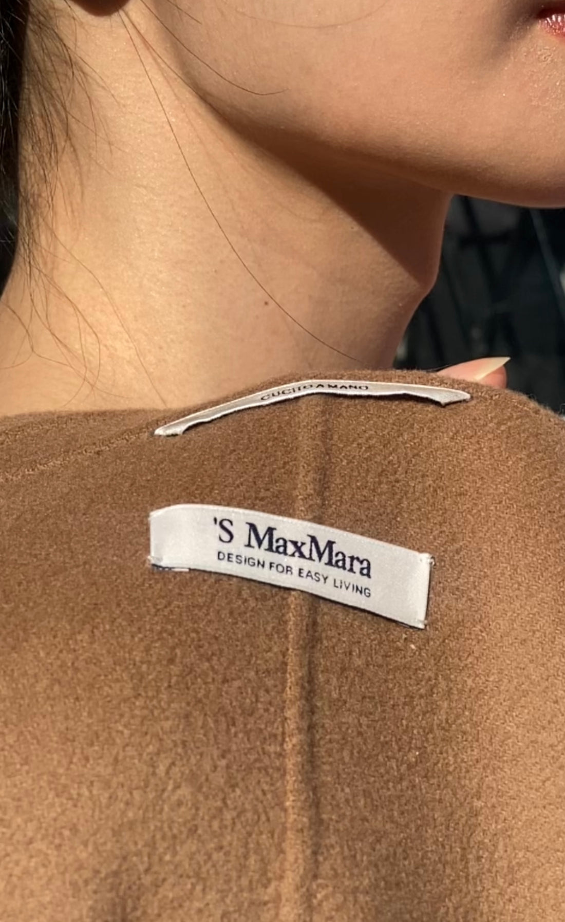 Max Mara Camel Wool Wrap Coat - US 14