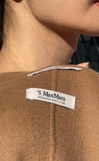 Max Mara Camel Wool Wrap Coat - US 14